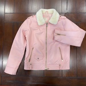 Girls Moto Faux Leather Jacket